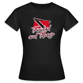 Trinité-et-Tobago - T-shirt Femme - noir - Devant - AI Model Female 172 dark (172cm)