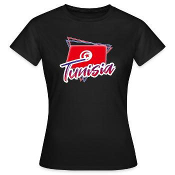 Tunesien - Frauen T-Shirt - Schwarz - Vorne - AI Model Female 172 dark (172cm)