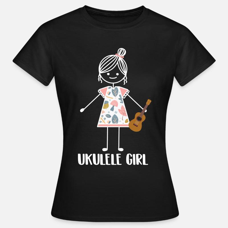 Ukulele - Frauen T-Shirt - Schwarz