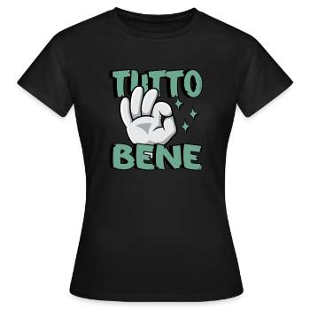 Tutto Bene - T-shirt Femme - noir - Devant - AI Model Female 172 dark (172cm)