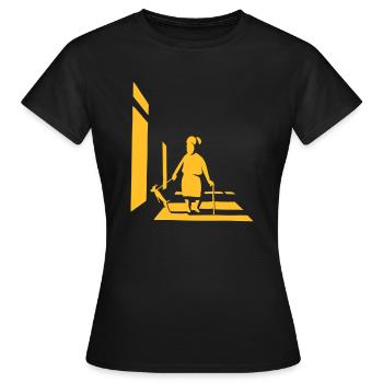 The night watcher - Women's T-Shirt - black - Front - AI Model Female 172 dark (172cm)