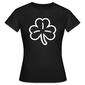 trèfle - T-shirt Femme - noir - Devant - AI Model Female 172 dark (172cm)
