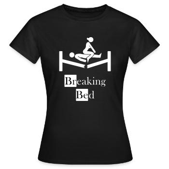 Breaking Bed - Kaputtes Bett - Frauen T-Shirt - Schwarz - Vorne - AI Model Female 172 dark (172cm)