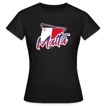 Malta - Frauen T-Shirt - Schwarz - Vorne - AI Model Female 172 dark (172cm)