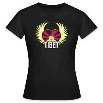 Tibet - T-shirt Femme - noir - Devant - AI Model Female 172 dark (172cm)