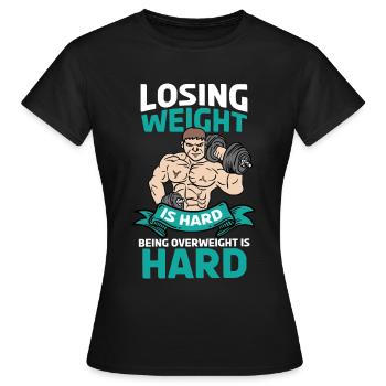Musculation Musculation Fitness Renforcement musculaire - T-shirt Femme - noir - Devant - AI Model Female 172 dark (172cm)