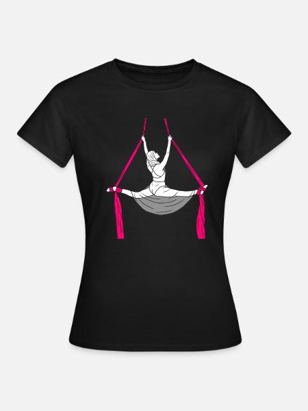 Aerial Silk Split - Frauen T-Shirt - Schwarz