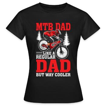 MTB Dad – Bike & Mountain Bike - Women's T-Shirt - black - Front - AI Model Female 172 dark (172cm)