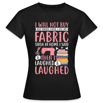 Couture drôle et couture courtepointe - T-shirt Femme - noir - Devant - AI Model Female 172 dark (172cm)