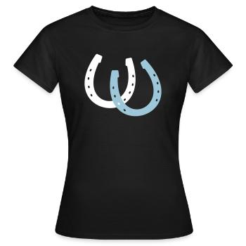 Hufeisen - Frauen T-Shirt - Schwarz - Vorne - AI Model Female 172 dark (172cm)