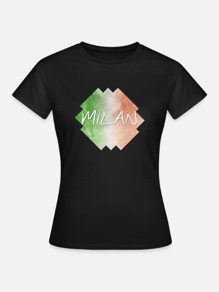 Milan - Mailand - Frauen T-Shirt - Schwarz