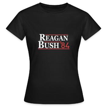 Vintage-80er Reagan Bush 84 Republikaner Politische - Frauen T-Shirt - Schwarz - Vorne - AI Model Female 172 dark (172cm)