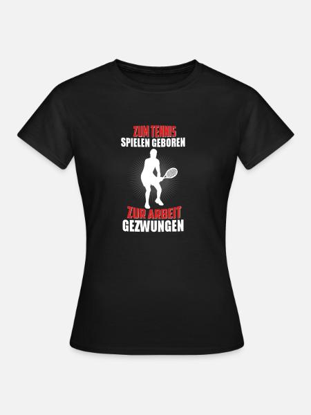 tennis spielen - Frauen T-Shirt - Schwarz
