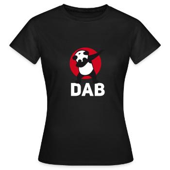 panda dab dabbing touchdown just dab it football r - Frauen T-Shirt - Schwarz - Vorne - AI Model Female 172 dark (172cm)