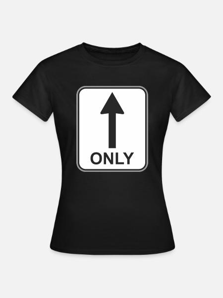 Road sign only front white - Women's T-Shirt - black
