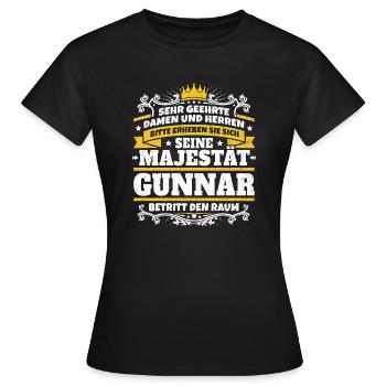 Sa Majesté Gunnar - T-shirt Femme - noir - Devant - AI Model Female 172 dark (172cm)