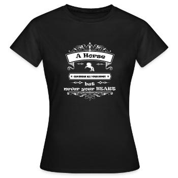 Horse - Women's T-Shirt - black - Front - AI Model Female 172 dark (172cm)