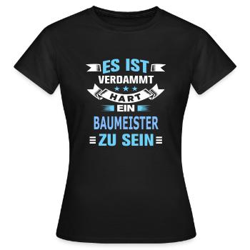 BAUMEISTER - Frauen T-Shirt - Schwarz - Vorne - AI Model Female 172 dark (172cm)