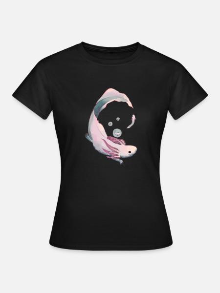Axolotl Evolution - Frauen T-Shirt - Schwarz