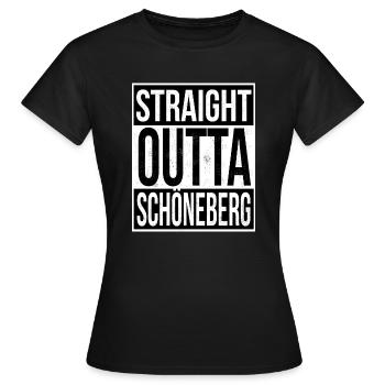 Straight Outta Schöneberg - T-shirt Femme - noir - Devant - AI Model Female 172 dark (172cm)