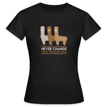 Alpaca Winning Team - Frauen T-Shirt - Schwarz - Vorne - AI Model Female 172 dark (172cm)