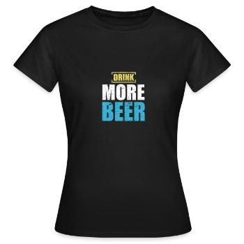 Beer motif gift drink party alcohol - Women's T-Shirt - black - Front - AI Model Female 172 dark (172cm)