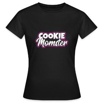 Cookie Momster - Geschenk für Mama Kekse - Frauen T-Shirt - Schwarz - Vorne - AI Model Female 172 dark (172cm)