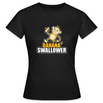 Bananen Schlucker Pervers Liebhaberin Blowjob blas - Frauen T-Shirt - Schwarz - Vorne - AI Model Female 172 dark (172cm)
