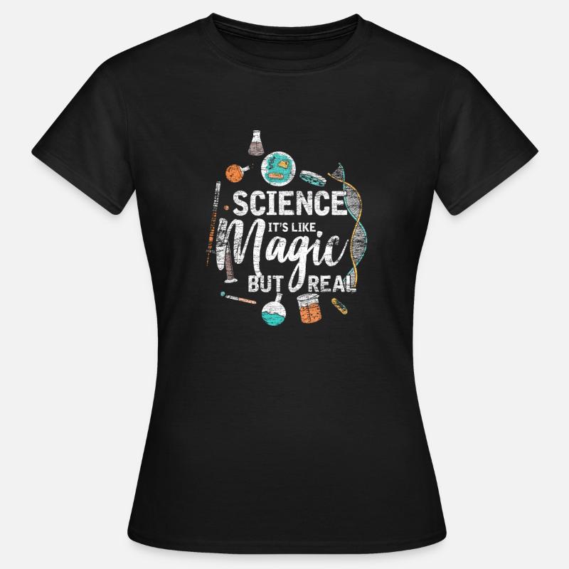 Magic science real reality math physics nerd - Women's T-Shirt - black