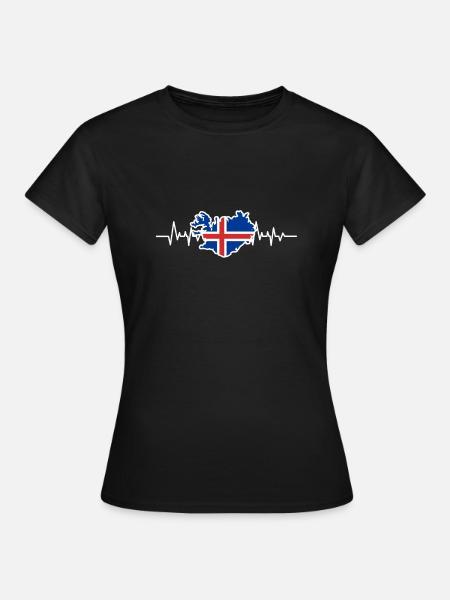Island - Frauen T-Shirt - Schwarz