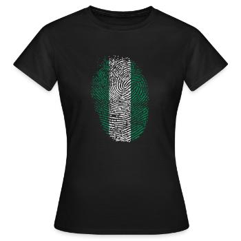 Nigeria - T-shirt Femme - noir - Devant - AI Model Female 172 dark (172cm)