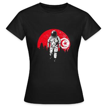 Tunisie - T-shirt Femme - noir - Devant - AI Model Female 172 dark (172cm)
