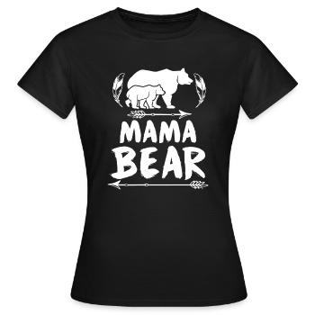 Mama Bear - Mama Bear - Women's T-Shirt - black - Front - AI Model Female 172 dark (172cm)