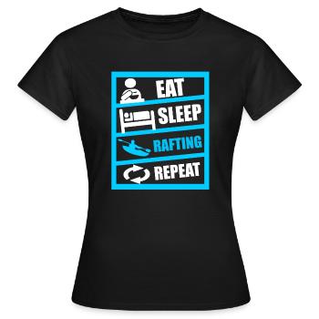 Boating Water sports rafting - Women's T-Shirt - black - Front - AI Model Female 172 dark (172cm)