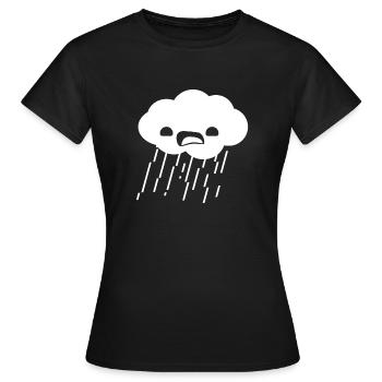 Regenwolke Traurig Gefühl Geschenk Regen Weinen - Frauen T-Shirt - Schwarz - Vorne - AI Model Female 172 dark (172cm)
