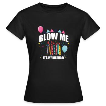 Anniversaire anniversaire cadeau fête ballons - T-shirt Femme - noir - Devant - AI Model Female 172 dark (172cm)