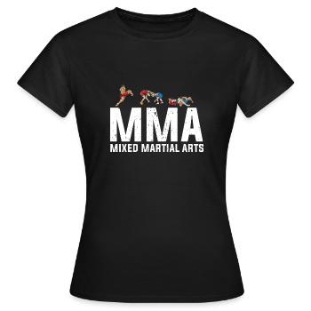 Mixed Martial Arts combat sports - MMA - Gift - Frauen T-Shirt - Schwarz - Vorne - AI Model Female 172 dark (172cm)