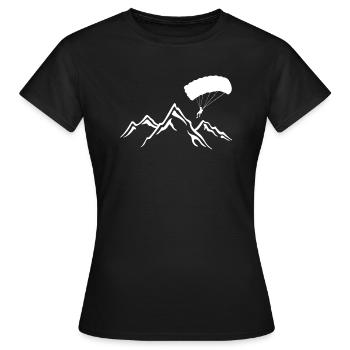 Paragliding - Gleitschirmfliegen - Gleitschirm - Frauen T-Shirt - Schwarz - Vorne - AI Model Female 172 dark (172cm)