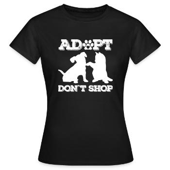 Adoptez ne pas magasiner - T-shirt Femme - noir - Devant - AI Model Female 172 dark (172cm)