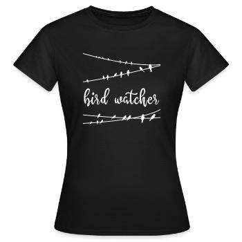 Observation des oiseaux - Observation des oiseaux - Oiseaux - Observation des oiseaux - T-shirt Femme - noir - Devant - AI Model Female 172 dark (172cm)