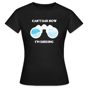 Observation des oiseaux - Observation des oiseaux - Oiseaux - Observation des oiseaux - T-shirt Femme - noir - Devant - AI Model Female 172 dark (172cm)