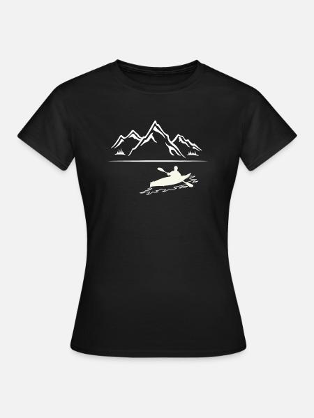 Kayaking - canoeing - kayaking - paddling - mountains - Women's T-Shirt - black