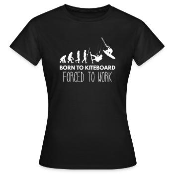 Kitesurf - Kitesurf - Kitesurf - Évolution - T-shirt Femme - noir - Devant - AI Model Female 172 dark (172cm)
