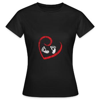 Cadeau Femme enceinte Grossesse - T-shirt Femme - noir - Devant - AI Model Female 172 dark (172cm)