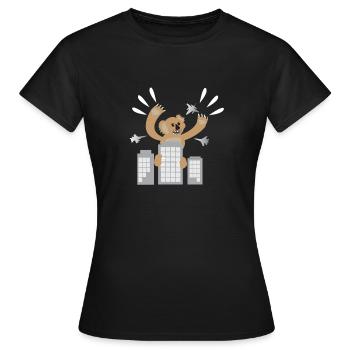 Angry Koala Kong Koalas Gorilla Wolkenkratzer - Frauen T-Shirt - Schwarz - Vorne - AI Model Female 172 dark (172cm)