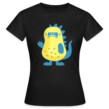 monstre - T-shirt Femme - noir - Devant - AI Model Female 172 dark (172cm)