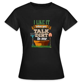Chemise de jardinage drôle - T-shirt Femme - noir - Devant - AI Model Female 172 dark (172cm)