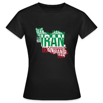 Iran Persisch Weltmeisterschaft Fussball Soccer - Frauen T-Shirt - Schwarz - Vorne - AI Model Female 172 dark (172cm)