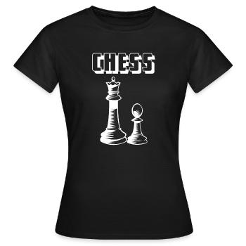 Echecs - Echecs - Echecs - Jeu - T-shirt Femme - noir - Devant - AI Model Female 172 dark (172cm)