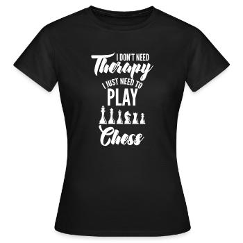 Echecs - Echecs - Echecs - Thérapie - T-shirt Femme - noir - Devant - AI Model Female 172 dark (172cm)